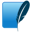 SQLite logo. A feather in front of a blue gradient box. Simple but nice, like the SQLite.